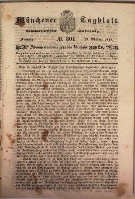 Münchener Tagblatt Sonntag 29. Oktober 1848