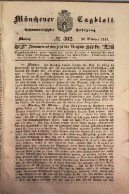 Münchener Tagblatt Montag 30. Oktober 1848