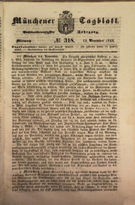 Münchener Tagblatt Mittwoch 15. November 1848