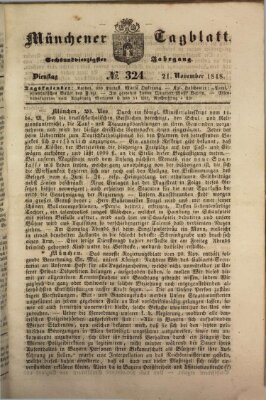 Münchener Tagblatt Dienstag 21. November 1848