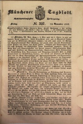 Münchener Tagblatt Freitag 24. November 1848