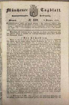 Münchener Tagblatt Mittwoch 6. Dezember 1848