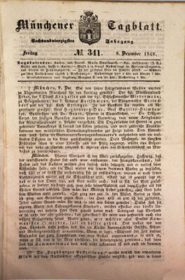 Münchener Tagblatt Freitag 8. Dezember 1848