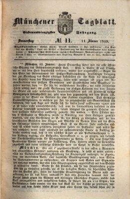 Münchener Tagblatt Donnerstag 11. Januar 1849