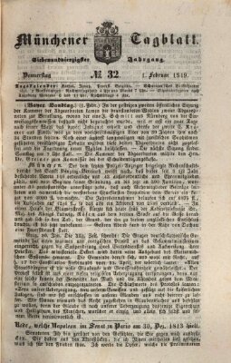 Münchener Tagblatt Donnerstag 1. Februar 1849