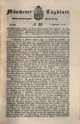 Münchener Tagblatt Freitag 2. Februar 1849