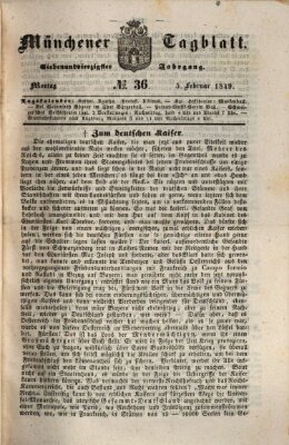 Münchener Tagblatt Montag 5. Februar 1849