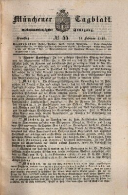 Münchener Tagblatt Samstag 24. Februar 1849