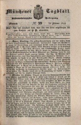 Münchener Tagblatt Mittwoch 28. Februar 1849