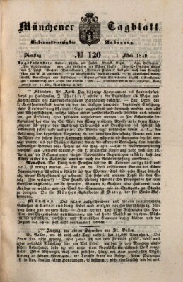 Münchener Tagblatt Dienstag 1. Mai 1849