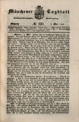 Münchener Tagblatt Mittwoch 2. Mai 1849