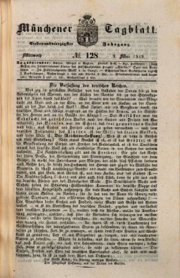 Münchener Tagblatt Mittwoch 9. Mai 1849