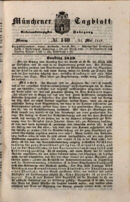 Münchener Tagblatt Montag 21. Mai 1849