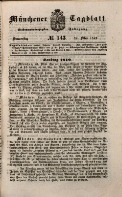 Münchener Tagblatt Donnerstag 24. Mai 1849