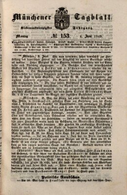 Münchener Tagblatt Montag 4. Juni 1849