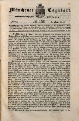 Münchener Tagblatt Freitag 8. Juni 1849