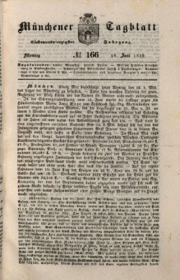 Münchener Tagblatt Montag 18. Juni 1849