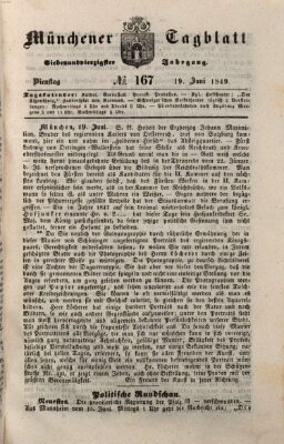 Münchener Tagblatt Dienstag 19. Juni 1849