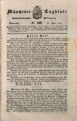 Münchener Tagblatt Donnerstag 21. Juni 1849