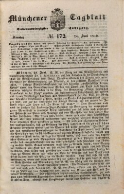 Münchener Tagblatt Sonntag 24. Juni 1849