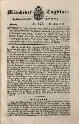 Münchener Tagblatt Montag 25. Juni 1849