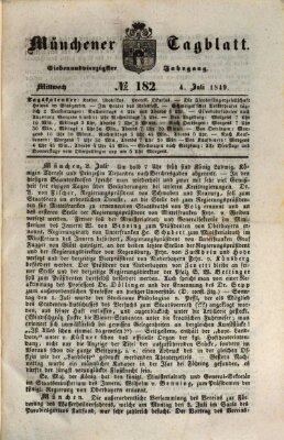 Münchener Tagblatt Mittwoch 4. Juli 1849