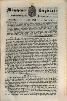 Münchener Tagblatt Donnerstag 5. Juli 1849