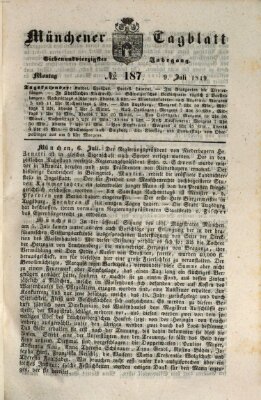 Münchener Tagblatt Montag 9. Juli 1849