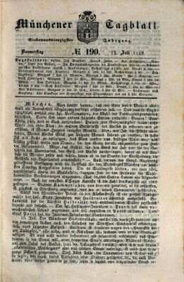 Münchener Tagblatt Donnerstag 12. Juli 1849