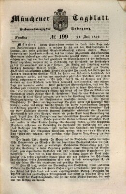 Münchener Tagblatt Samstag 21. Juli 1849