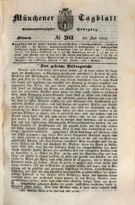 Münchener Tagblatt Mittwoch 25. Juli 1849