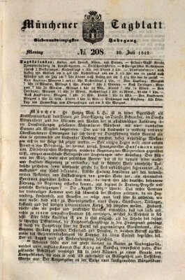 Münchener Tagblatt Montag 30. Juli 1849