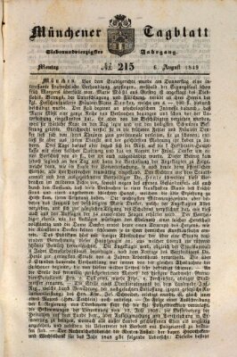 Münchener Tagblatt Montag 6. August 1849