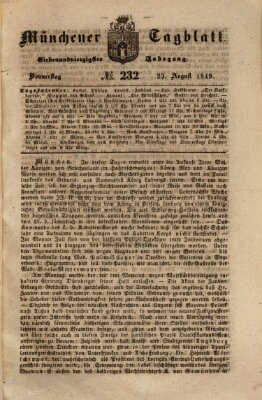 Münchener Tagblatt Donnerstag 23. August 1849