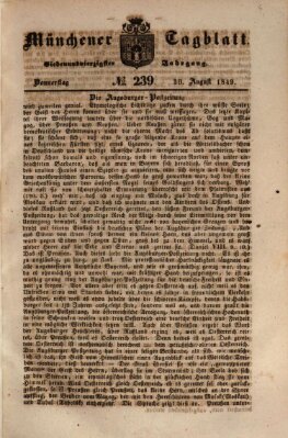 Münchener Tagblatt Donnerstag 30. August 1849