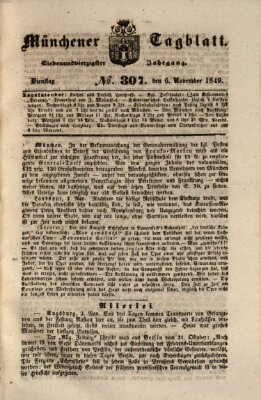 Münchener Tagblatt Dienstag 6. November 1849