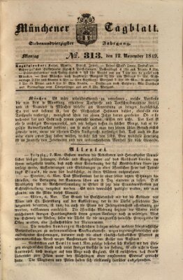 Münchener Tagblatt Montag 12. November 1849