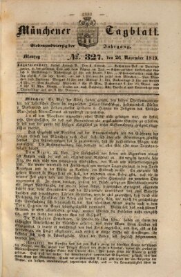 Münchener Tagblatt Montag 26. November 1849