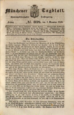 Münchener Tagblatt Freitag 7. Dezember 1849