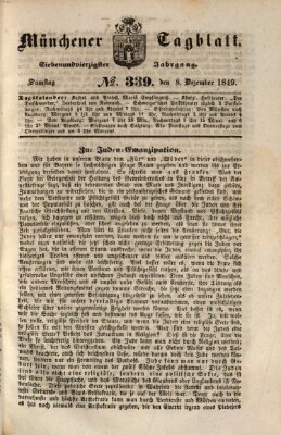 Münchener Tagblatt Samstag 8. Dezember 1849