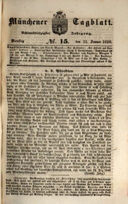 Münchener Tagblatt Dienstag 15. Januar 1850