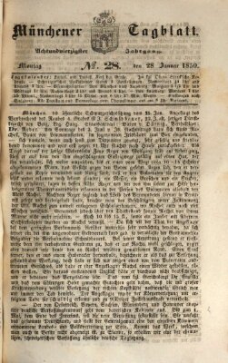 Münchener Tagblatt Montag 28. Januar 1850