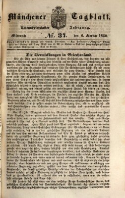 Münchener Tagblatt Mittwoch 6. Februar 1850