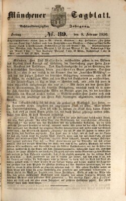 Münchener Tagblatt Freitag 8. Februar 1850