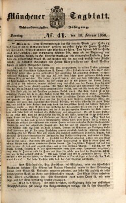 Münchener Tagblatt Sonntag 10. Februar 1850