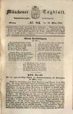 Münchener Tagblatt Montag 25. März 1850