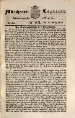 Münchener Tagblatt Dienstag 26. März 1850