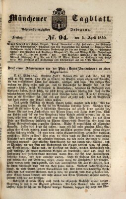 Münchener Tagblatt Freitag 5. April 1850