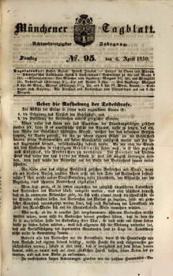 Münchener Tagblatt Samstag 6. April 1850