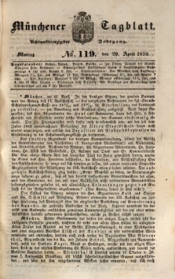 Münchener Tagblatt Montag 29. April 1850